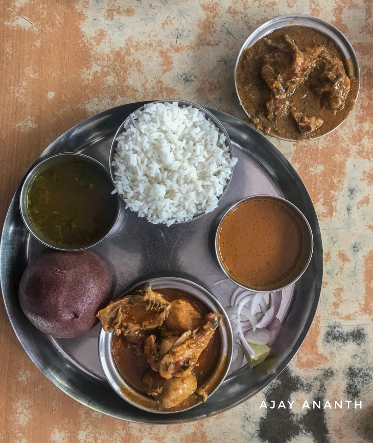Chili Chicken meals with Chicken Fry at Maratha Darshan Queen's Road Bangalore