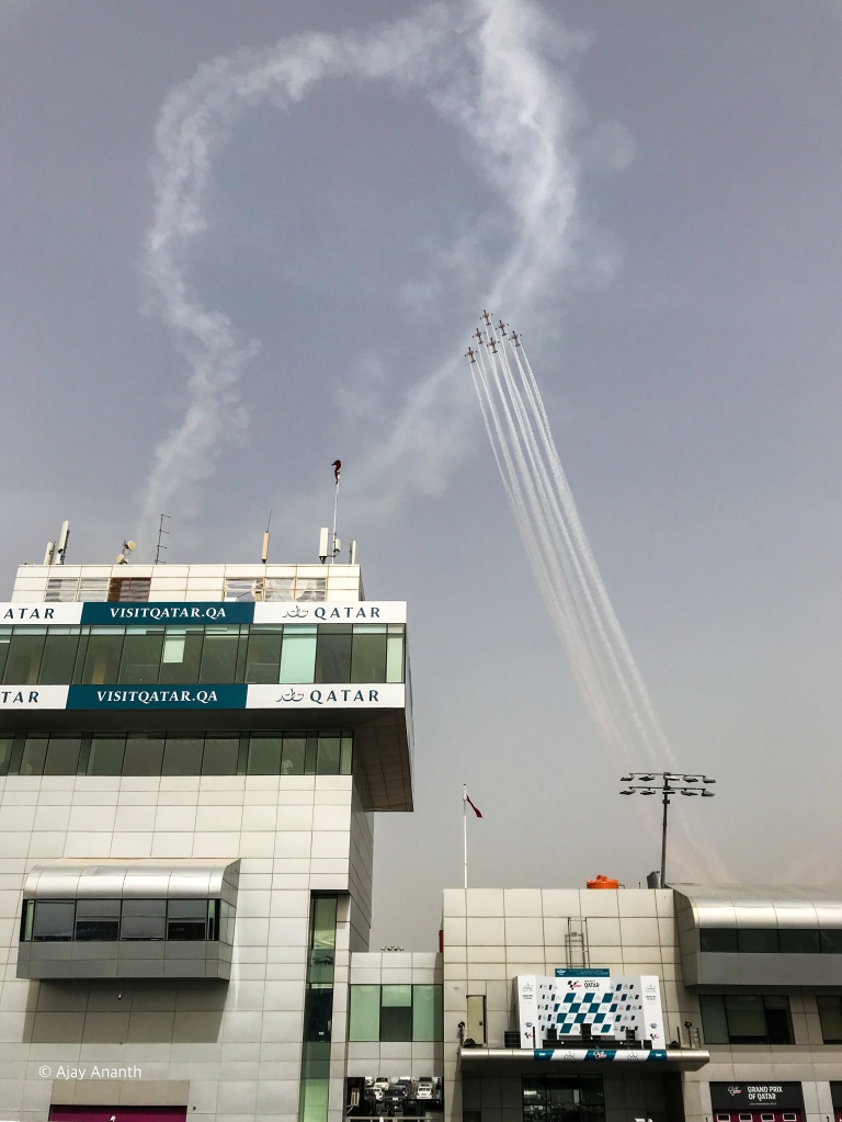 Air acrobatics display at 2022 Qatar MotoGP