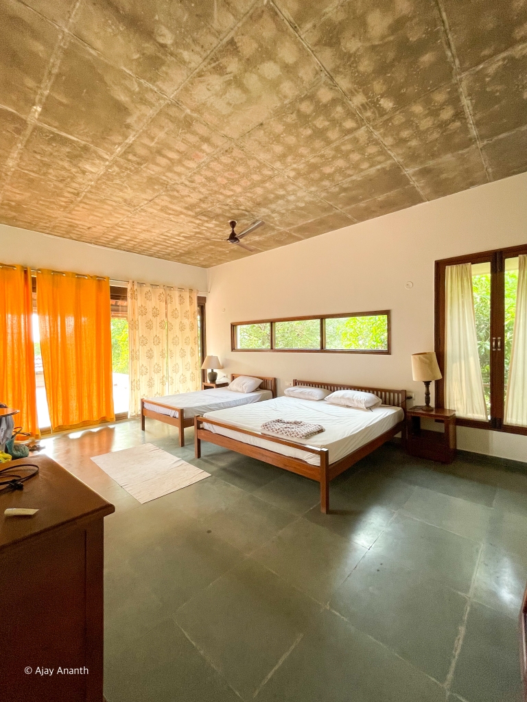 Comfortable bedrooms at Avriti Sierra Retreat homestay in Ramanagara